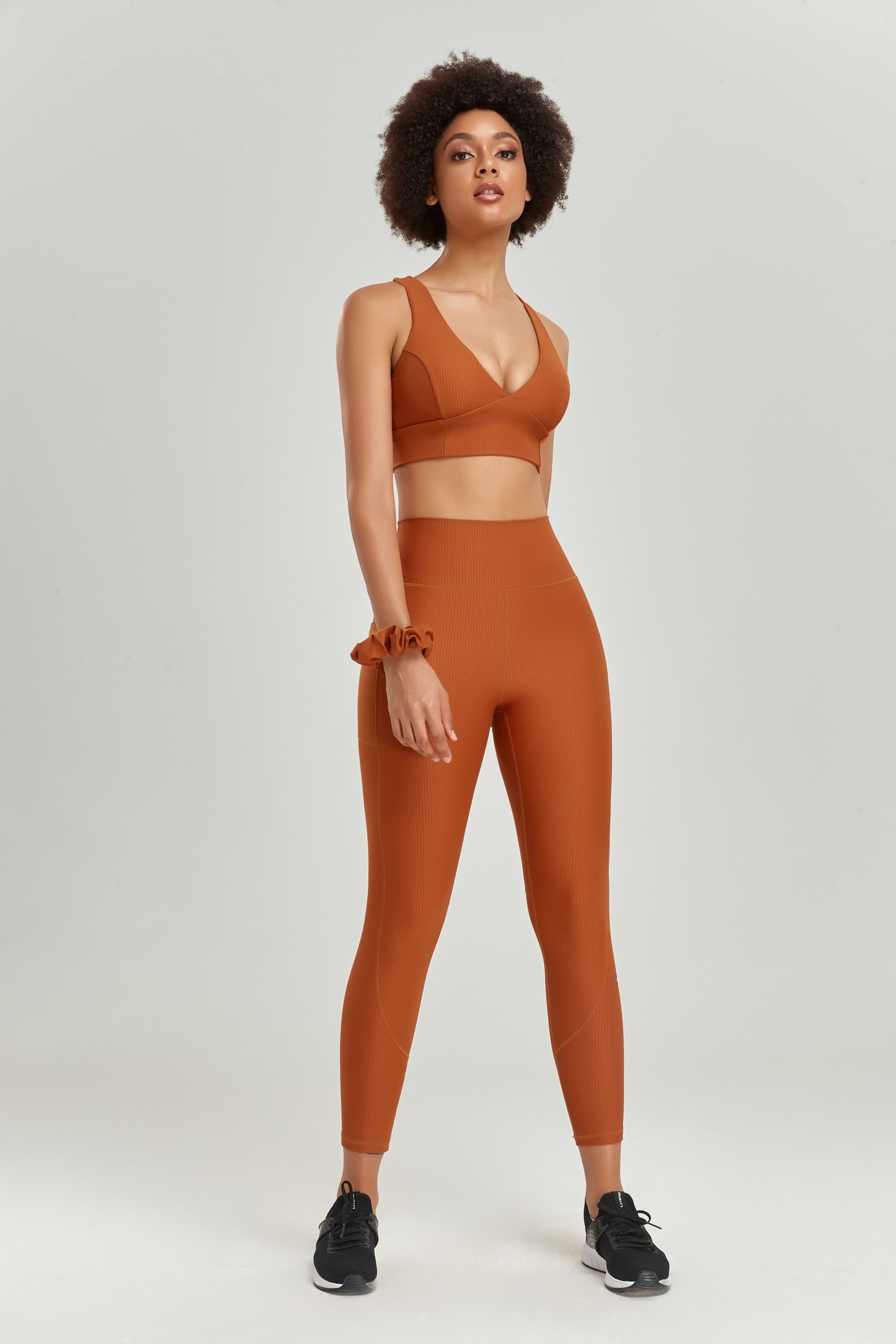 Yoga Wear Set with Backless Crop